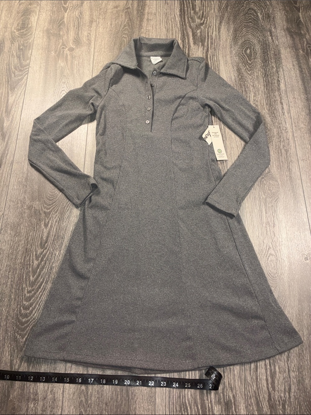 No Boundaries Gray Long Sleeve Dress Girls XXS NWT